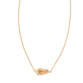 14 Karat Gold Plated Necklace with Triple Link Design