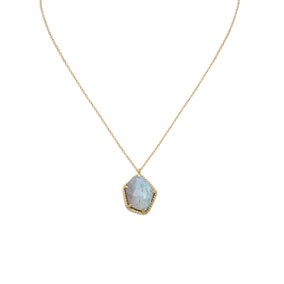 14 Karat Gold Plated Labradorite Necklace