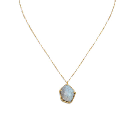 14 Karat Gold Plated Labradorite Necklace