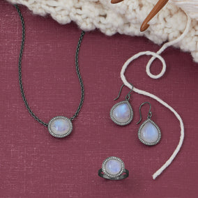 Midnight Collection Necklace With Gray Diamonds