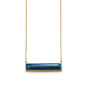 14 Karat Gold Plated Blue Aventurine Bar Necklace