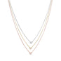 Graduated Tri Tone Necklace with CZs