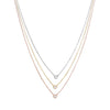 Graduated Tri Tone Necklace with CZs