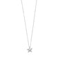 Rhodium Plated Starfish Necklace with Diamond