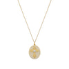 14 Karat Gold Plated Pave CZ Cross Necklace