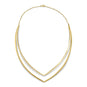 14 Karat Gold Plated Double "V" Collar