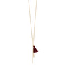 14 Karat Gold Plated Necklace with Double Bar and Tassel Drop