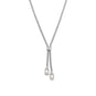 Rhodium Plated Coreana and Cultured Freshwater Pearl End Bolo Necklace