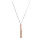 Two Tone Snake Chain Tassel Necklace