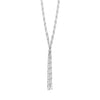 Rhodium Plated Satellite Chain Bolo Necklace