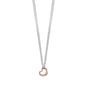 Two Tone Double Stand Open Heart Necklace