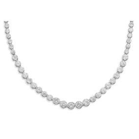 17" Graduated Bezel CZ Necklace