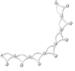 16" CZ Scallop Look Necklace