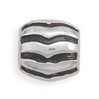 Barrel Shape Lined Bead