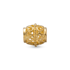 14 Karat Gold Plated Barrel Bead