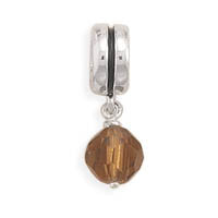 Brown Glass Charm Bead