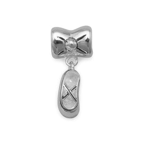 Bow and Ballerina Slipper Charm Bead