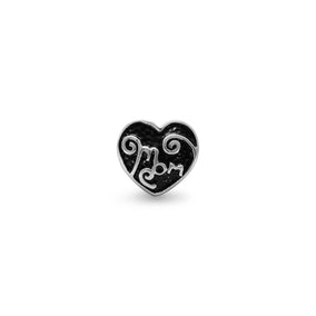 Heart Shape "Mom" Bead