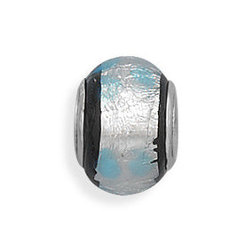 Silver Foil Glass Bead