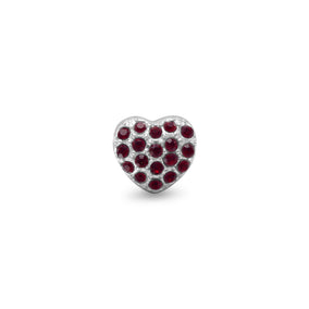 Red Crystal Heart Bead