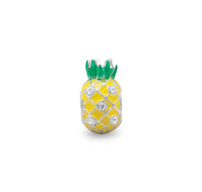 Yellow Pineapple Bead with Crystal