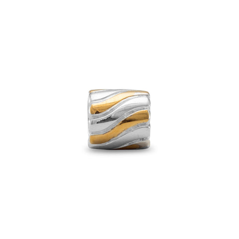 Two Tone Striped Design Bead