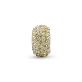 Yellow Pave Crystal Bead