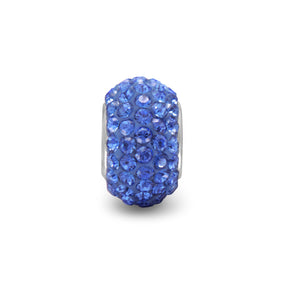 Dark Blue Pave Crystal Bead