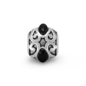 Oxidized Bead with Black Onyx