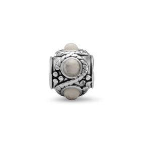 Oxidized Bead with Howlite