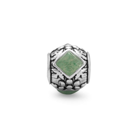 Oxidized Bead with Aventurine