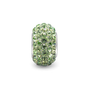 Light Green Pave Crystal Bead