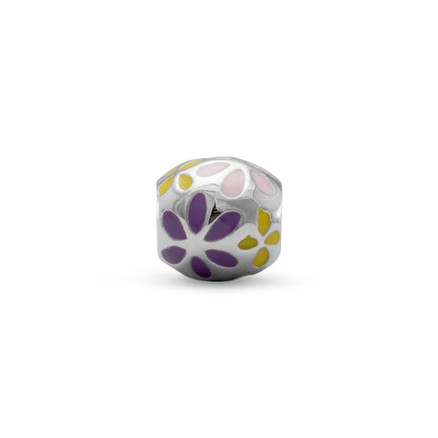 Multicolored Flower Bead