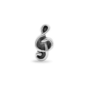 Oxidized Treble Clef Bead