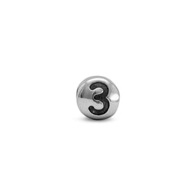 Oxidized Number "3" Bead