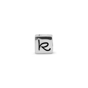 Oxidized "k" Cube Bead