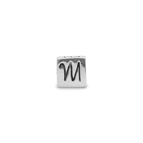 Oxidized "m" Cube Bead