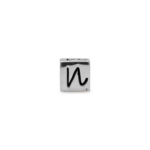Oxidized "n" Cube Bead
