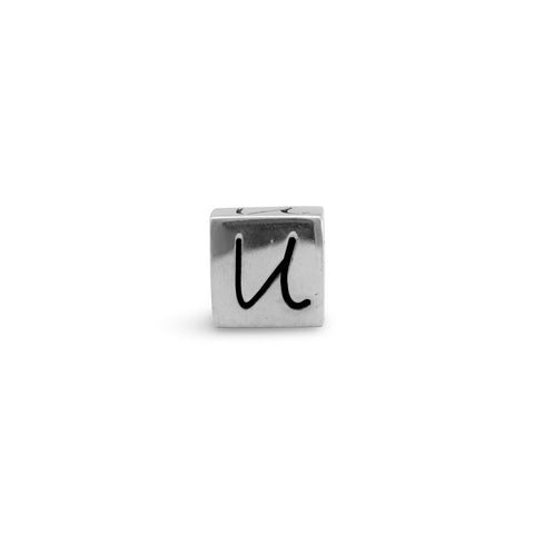 Oxidized "u" Cube Bead