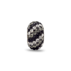 Black, Grey and Clear Crystal Bead