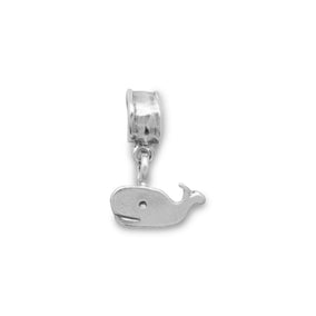 Oxidized Whale Charm Bead