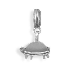 Oxidized Turtle Charm Bead