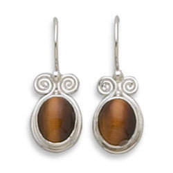 Tiger's Eye Earrings on French Wire