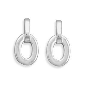 Polished "O" Shaped Hinged Earrings
