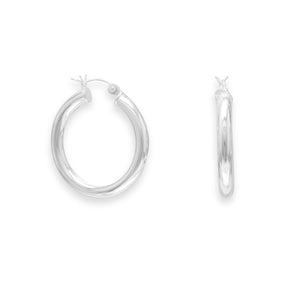4mm x 28mm Hoop Earrings with Click