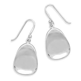 Rectangle Concave French Wire Earrings