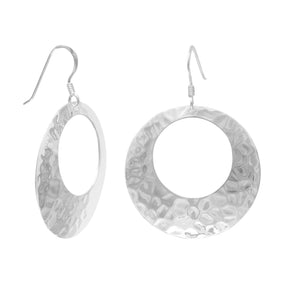Cut Out Hammered Earrings on French Wire
