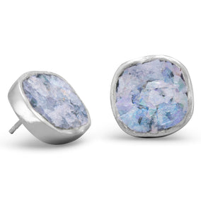 Ancient Roman Glass Post Earrings