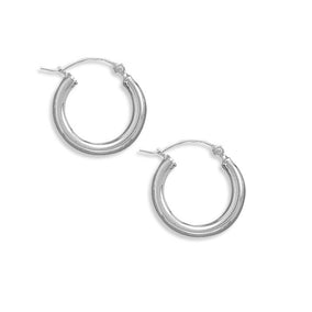 3mm x 18mm Hoop Earrings with Click Closure