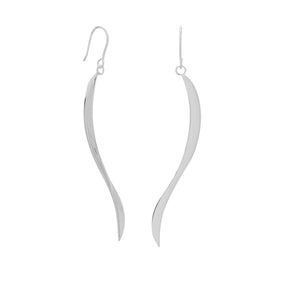 Wave Design French Wire Earrings